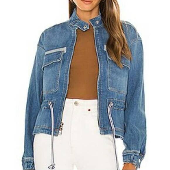 Veronica Beard Roz Drawstring Peplum Jacket in Astra Medium NWT - Picture 2 of 10